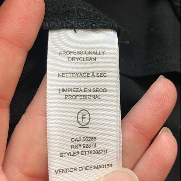 7 For All Mankind Black Sheer Ruffled Blouse with Bell Sleeves - Picture 3 of 9